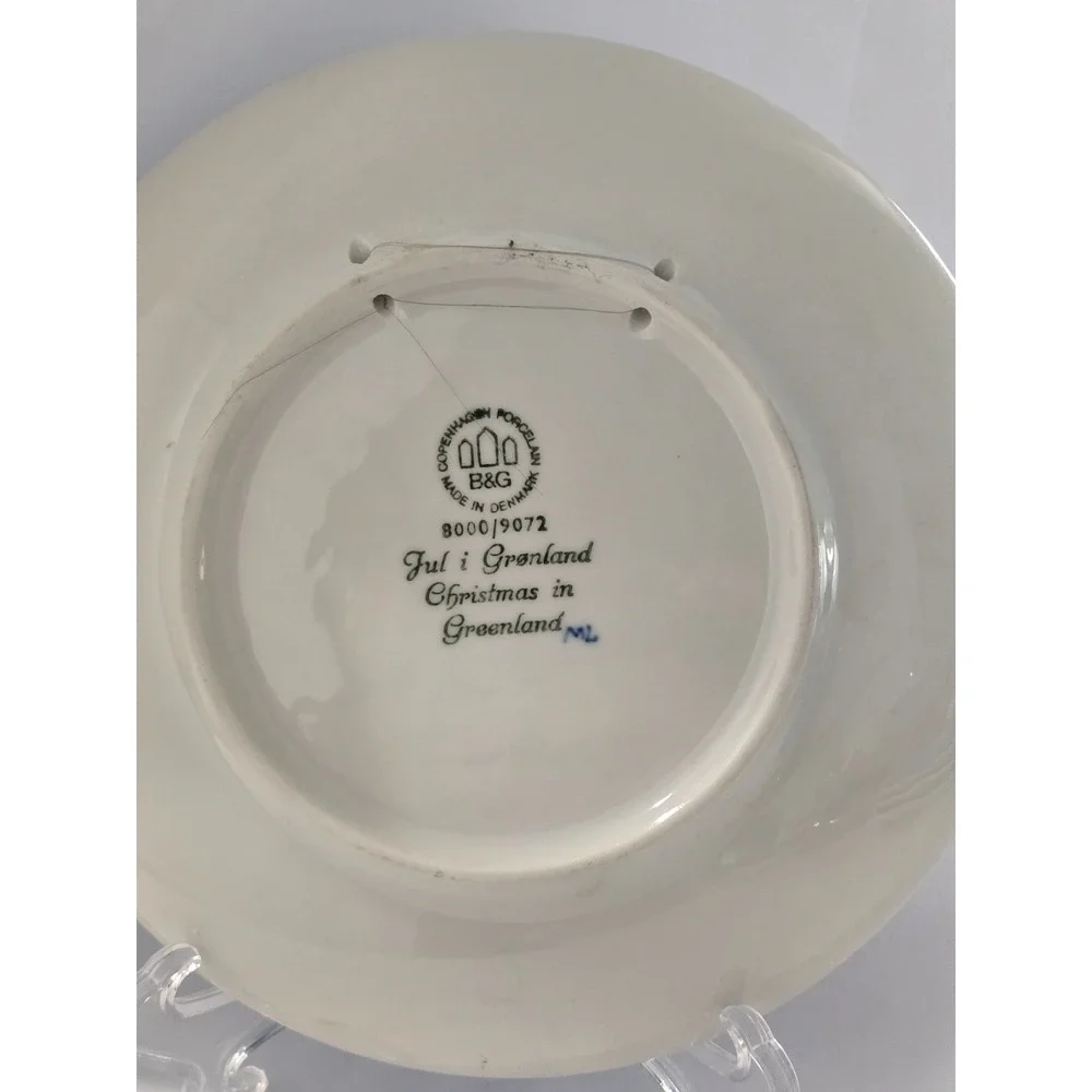 1972 Bing & Grondahl Annual Ceramic Plate - Christmas in Greenland